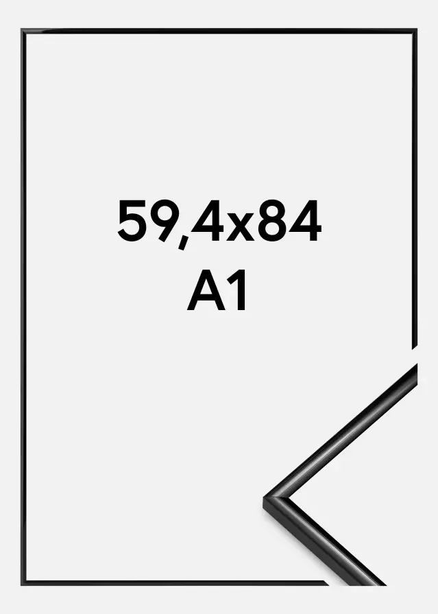 Rahmen Scandi Acrylglas Schwarz 59,4x84 cm (A1)