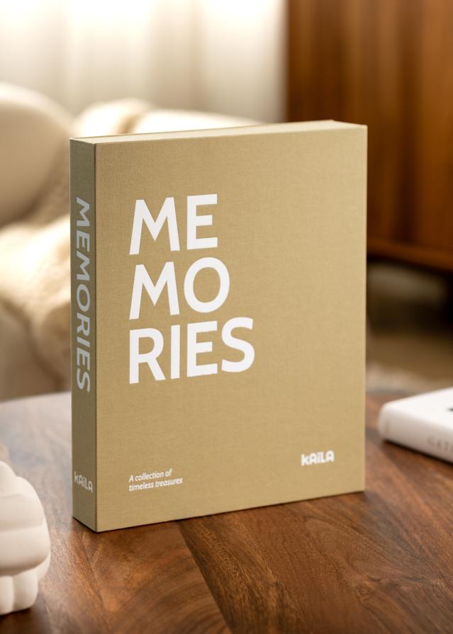 KAILA MEMORIES Vanilla - Coffee Table Photo Album (60 Schwarze Seiten)