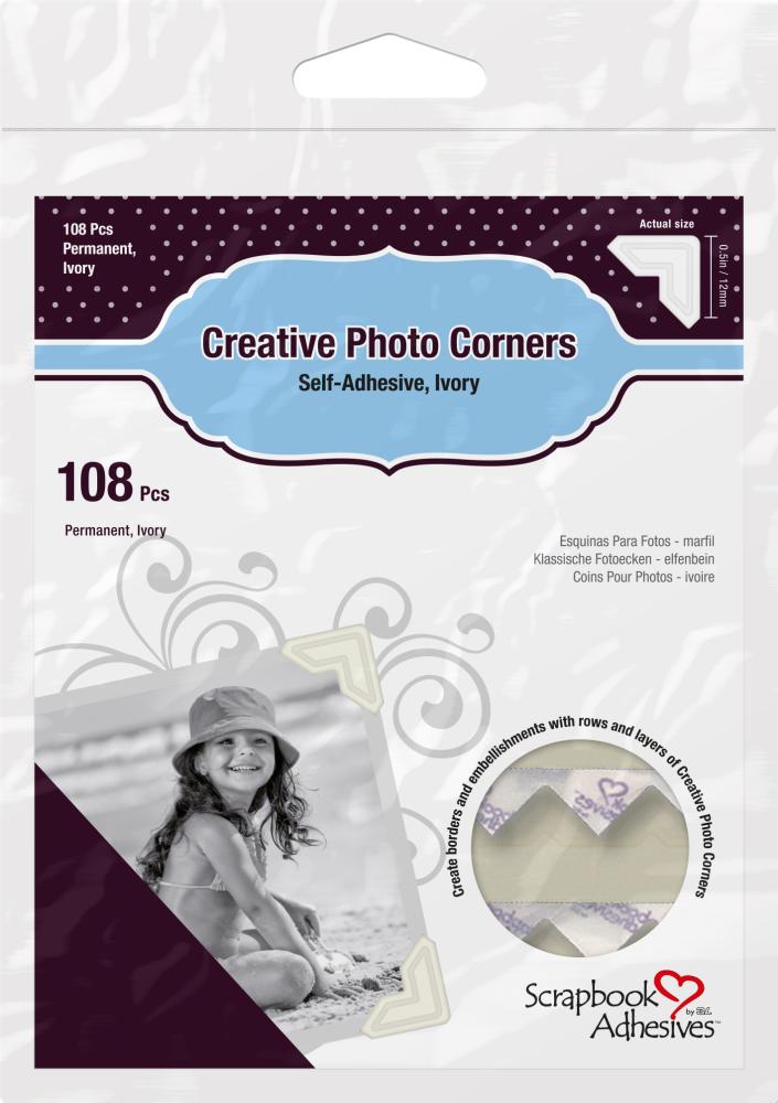 3L Creative Photo Corners Weiß - 108 St.