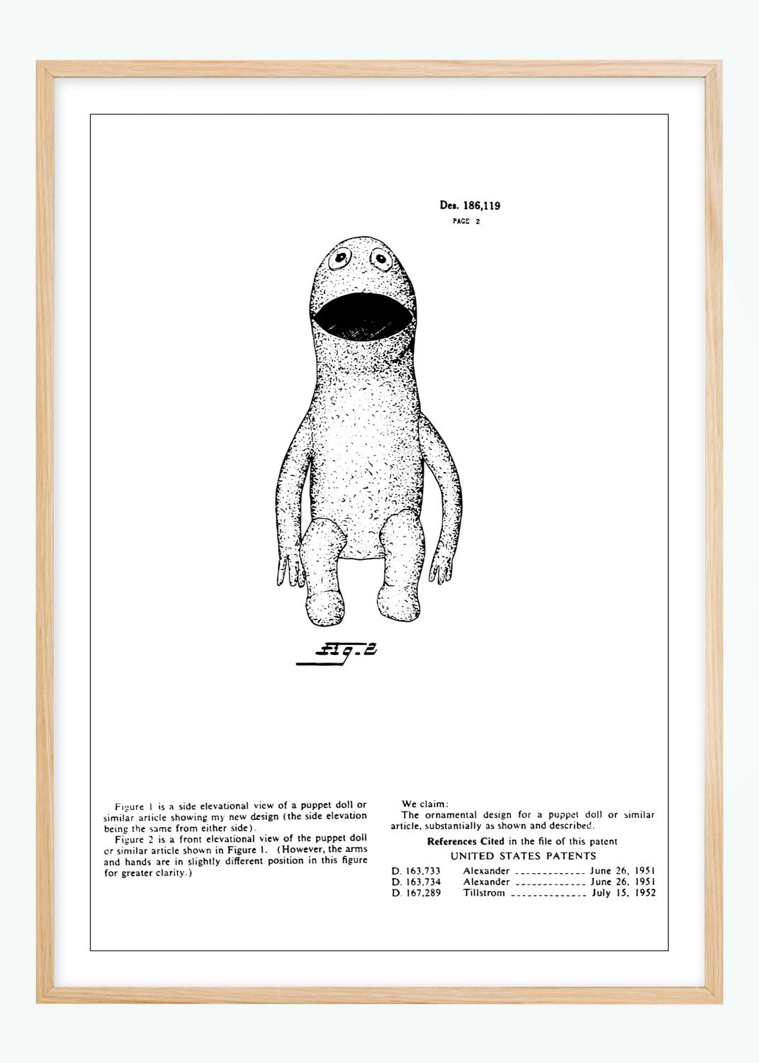 Product Image for Patentzeichnung - Die Muppets  - Kermit II Poster (30x40 cm)