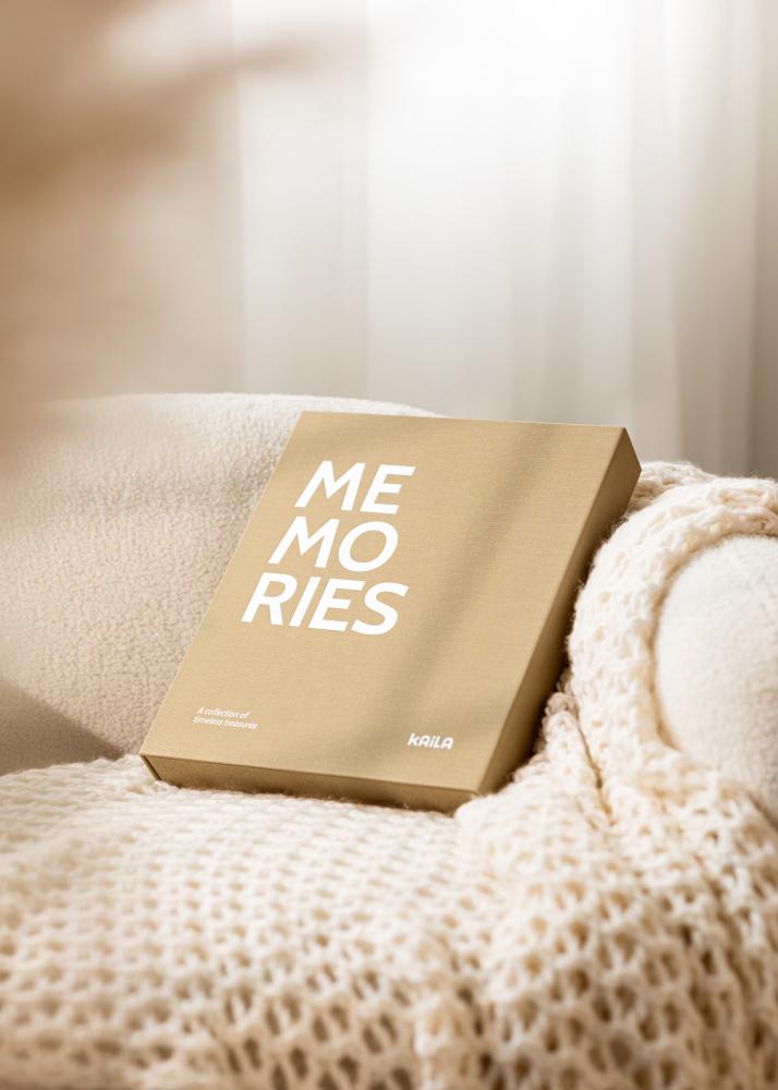 KAILA MEMORIES Vanilla - Coffee Table Photo Album (60 Schwarze Seiten)