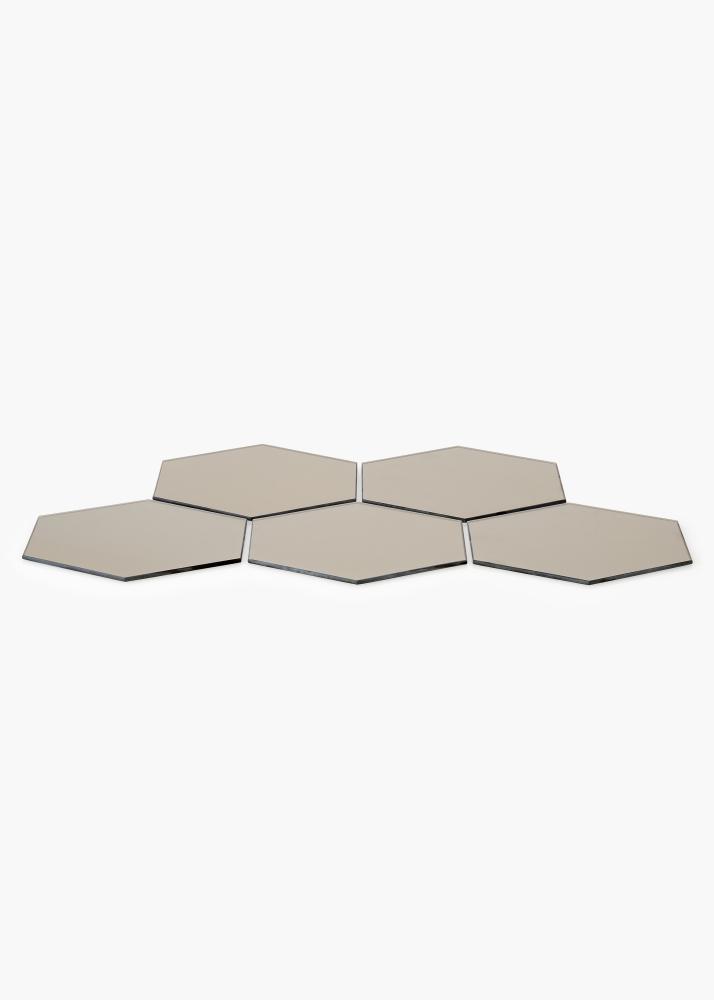 KAILA Spiegel Hexagon Dark Bronze 18x21 cm - 5er-Pack