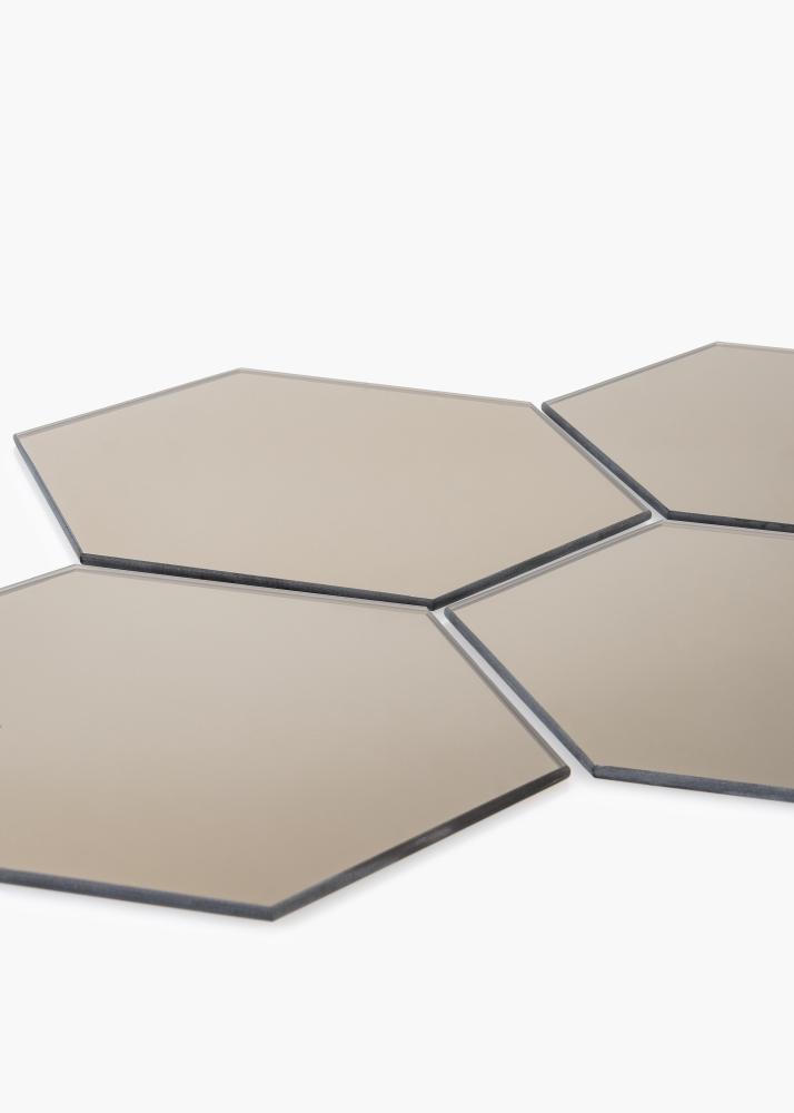 KAILA Spiegel Hexagon Dark Bronze 18x21 cm - 5er-Pack