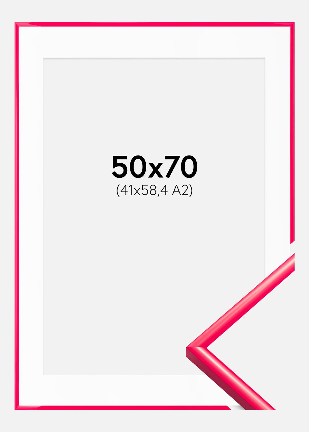 Product Image for Rahmen New Lifestyle Hot Pink 50x70 cm - Passepartout Weiß 42x59,4 cm (A2)