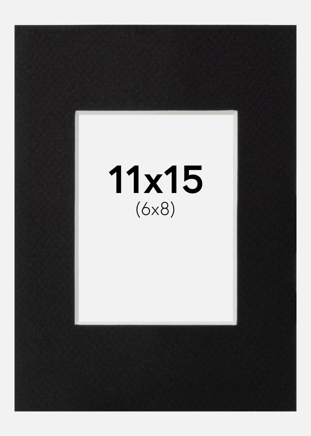 Product Image for Passepartout Schwarz Standard (weißer Kern) 11x15 cm (6x8)