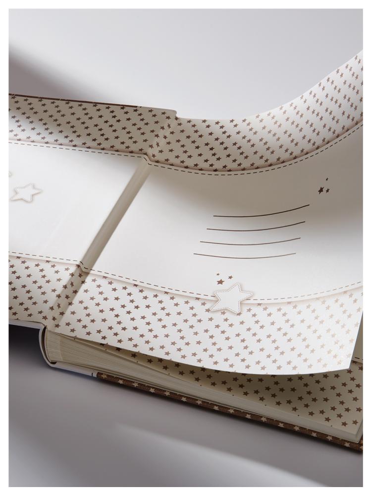 Stars & Moon Album - 28x30,5 cm (50 weiße Seiten / 25 Blatt)