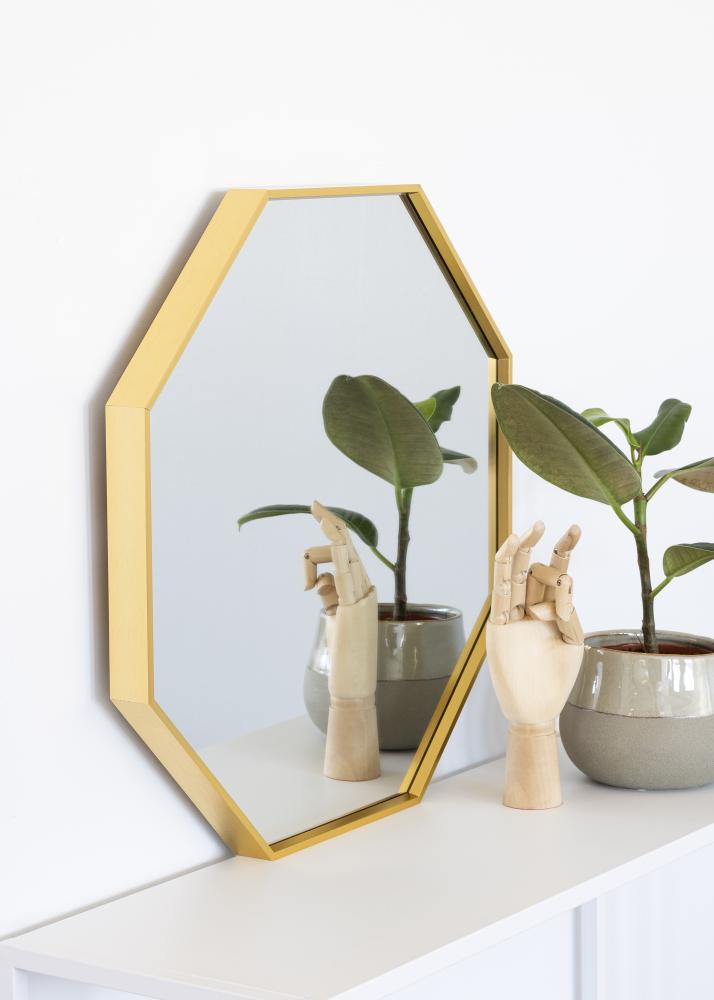 KAILA Spiegel Octagon Gold 50 cm Ø