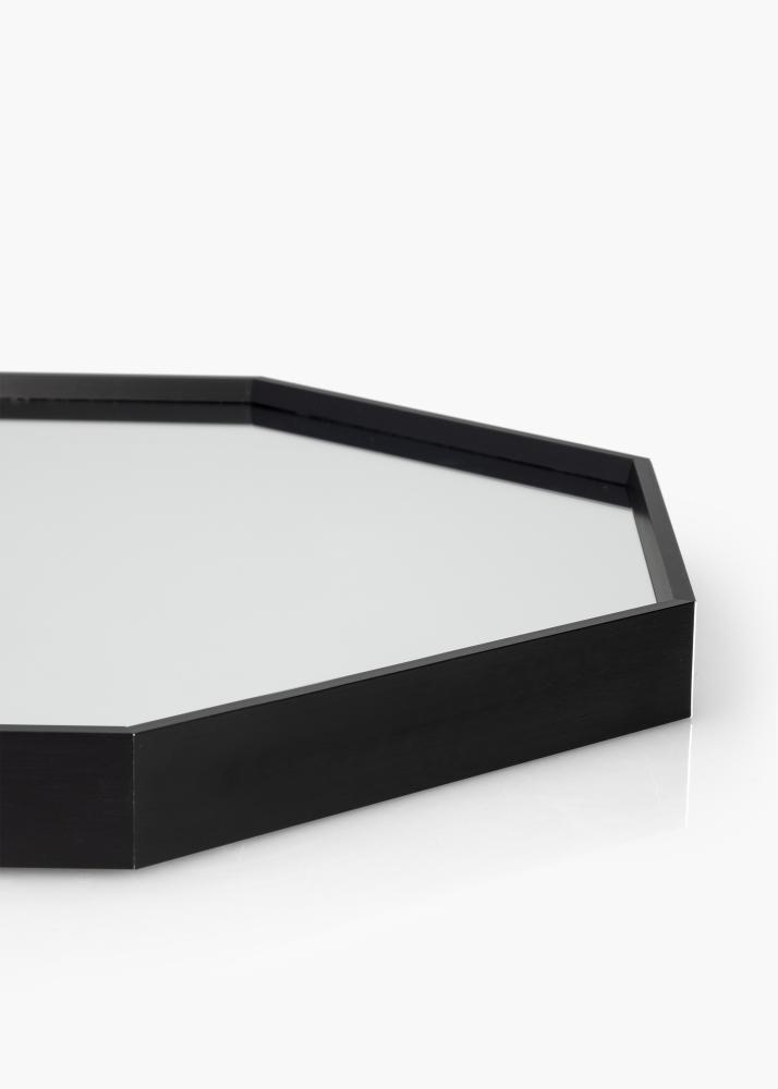 KAILA Spiegel Octagon Schwarz 50 cm Ø