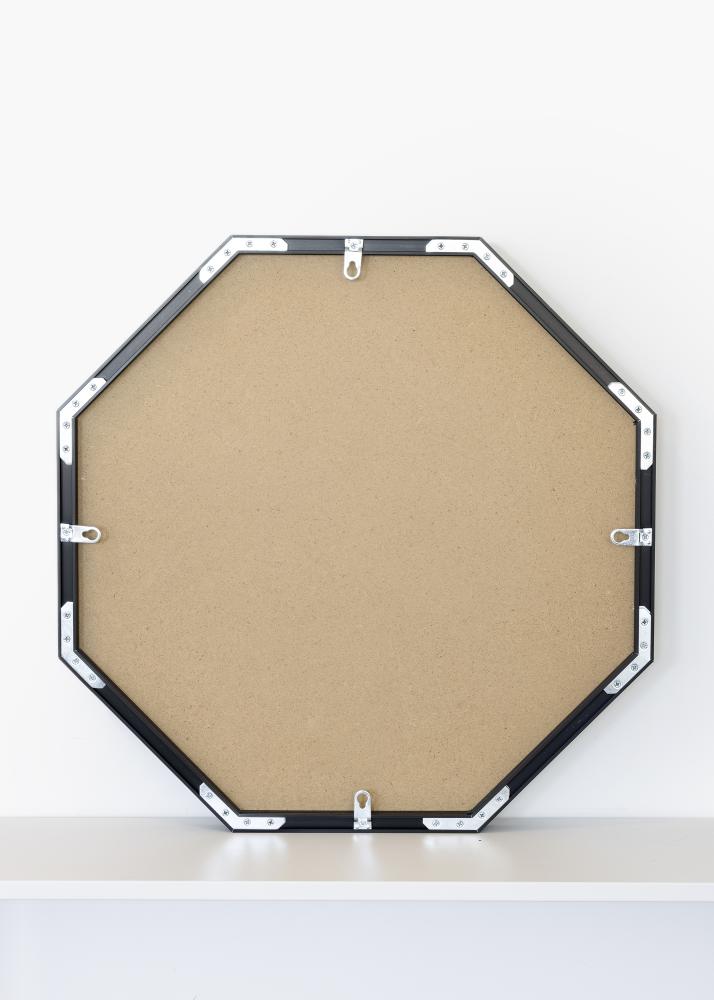 KAILA Spiegel Octagon Schwarz 50 cm Ø