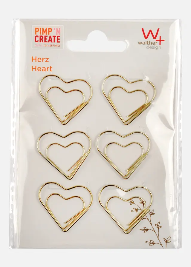 PAC Metall Paperclip Heart Gold