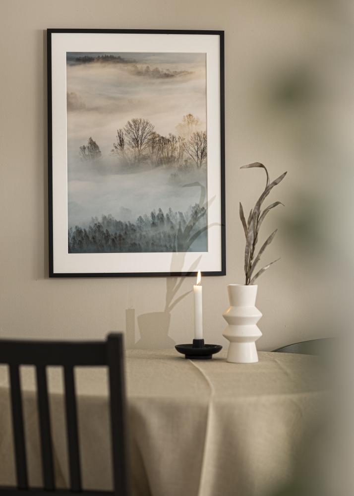 Rahmen Edsbyn Schwarz 26x34 cm - Passepartout Weiß 18x21 cm