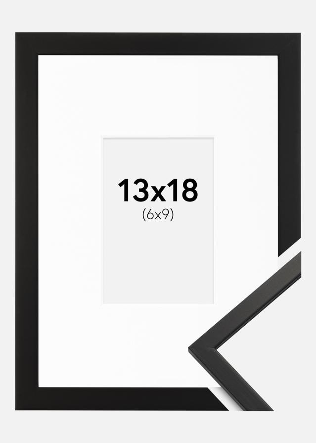 Bilderrahmen Edsbyn Schwarz 13x18 cm - Passepartout Weiß 7x10 cm