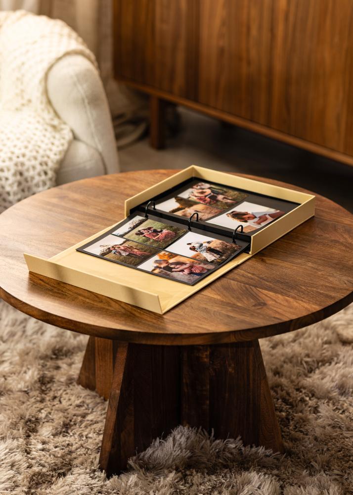 KAILA XOXO Yellow - Coffee Table Photo Album (60 Schwarze Seiten)