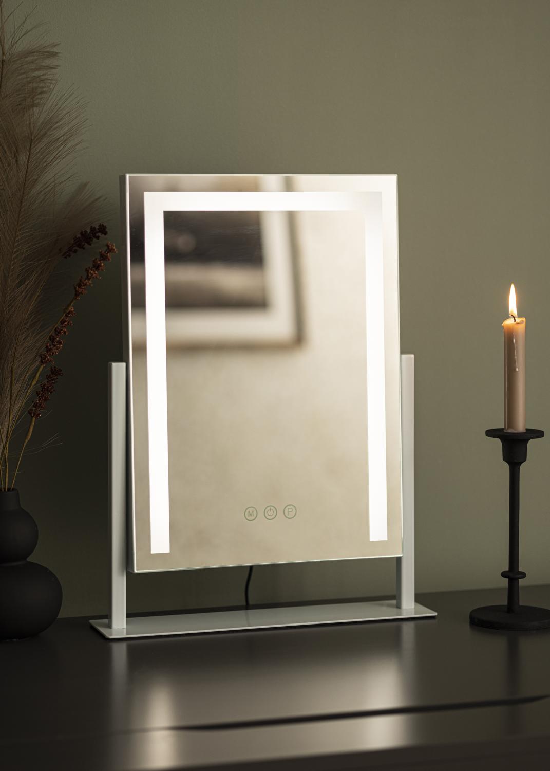 Product Image for KAILA Kosmetikspiegel Stand LED Weiß 30x41 cm