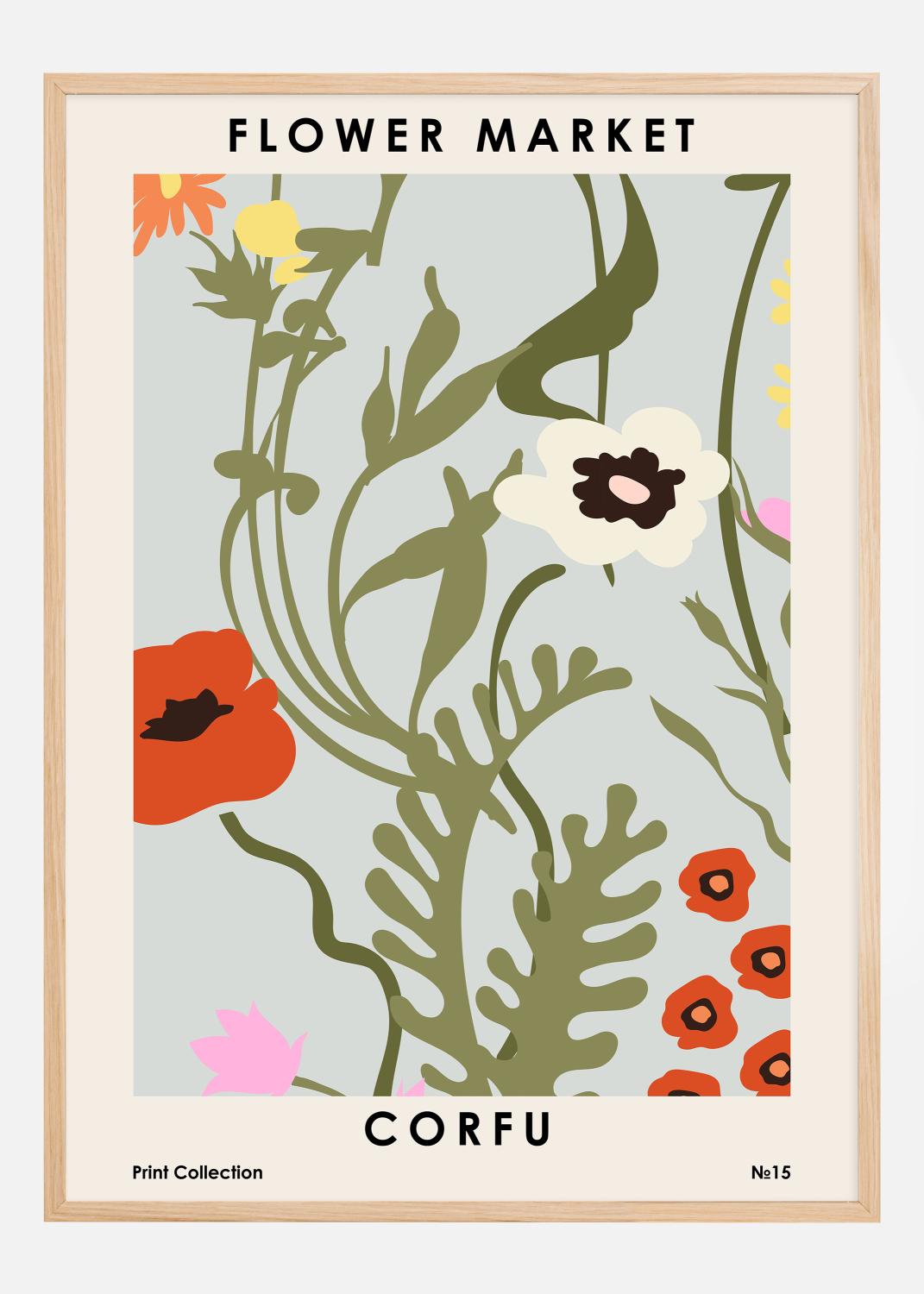 Product Image for Flower Market Corfu Poster (21x29.7 cm (A4))