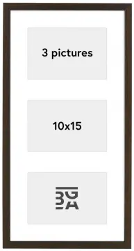 Edsbyn Collage-Rahmen XIII Walnuss - 3 Bilder (10x15 cm)