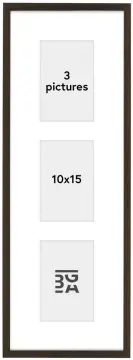 Edsbyn Collage-Rahmen I Walnuss - 3 Bilder (10x15 cm)