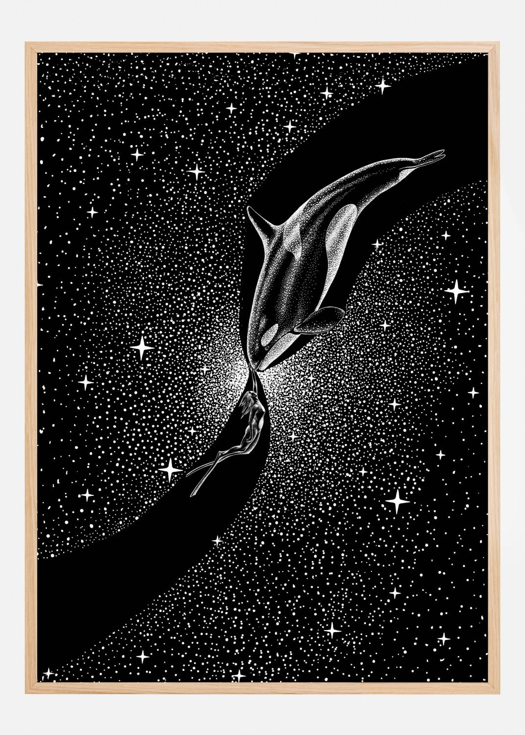 Product Image for Orca and Diver Poster (21x29.7 cm (A4))