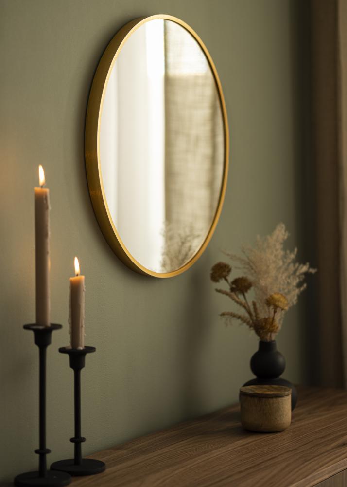 KAILA Round Mirror - Edge Gold 50 cm Ø