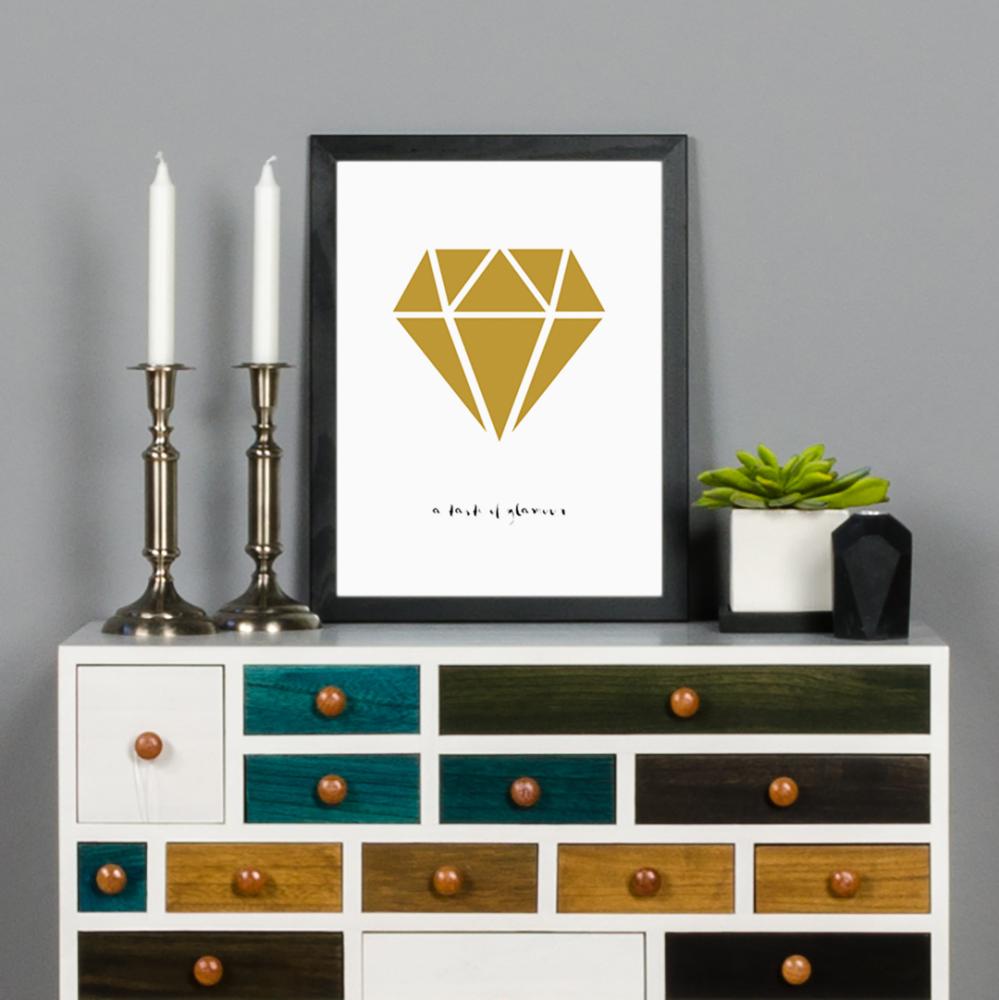 Diamant - Gold Poster