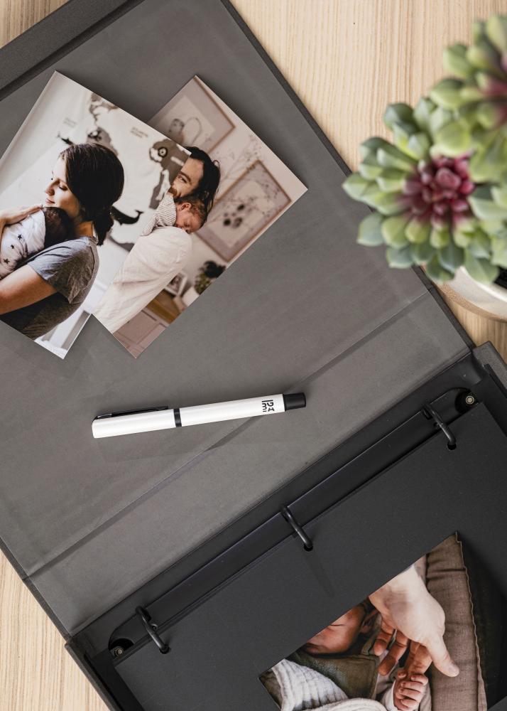 KAILA THROWBACK Black XL - Coffee Table Photo Album (20 Schwarze Seiten)