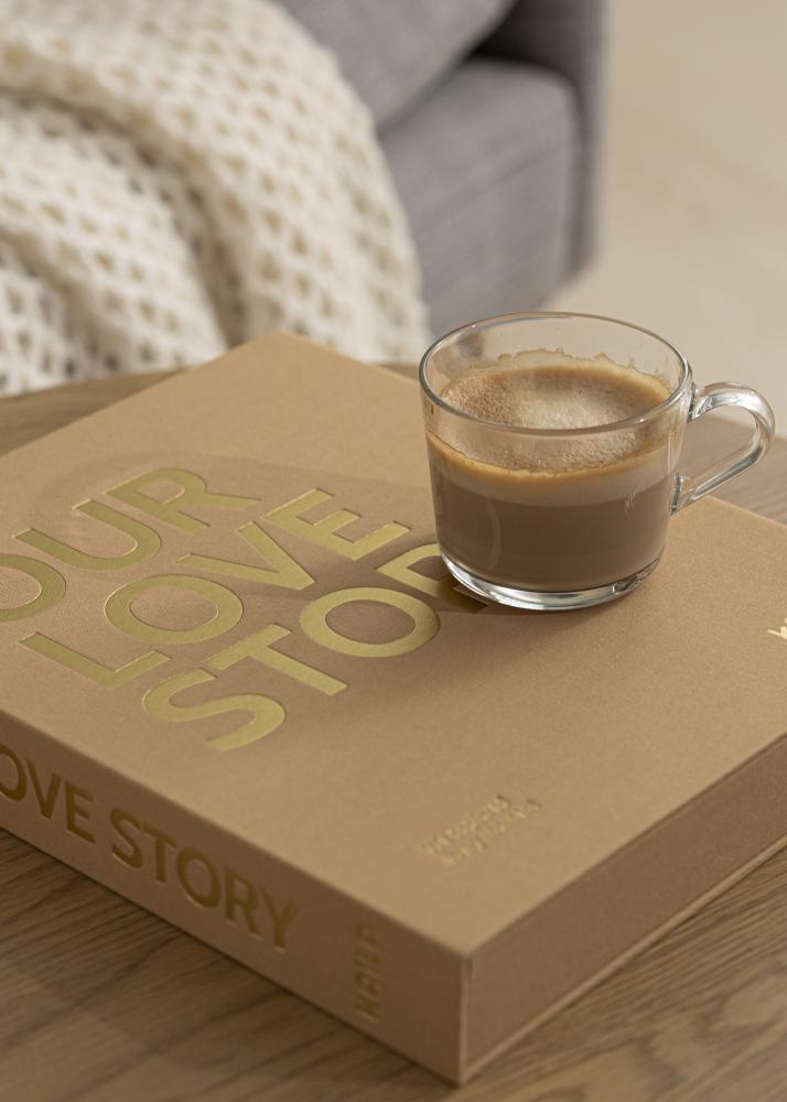KAILA OUR LOVE STORY Manilla - Coffee Table Photo Album (60 Schwarze Seiten)