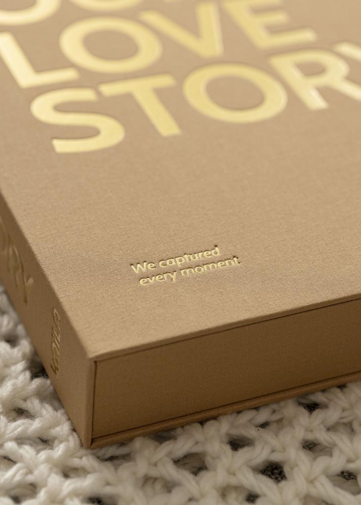 KAILA OUR LOVE STORY Manilla - Coffee Table Photo Album (60 Schwarze Seiten)