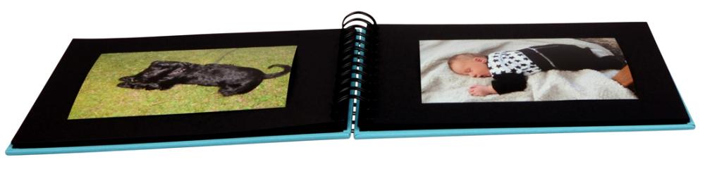 Fun Spiralalbum Türkis - 23x17 cm (40 schwarze Seiten / 20 Blatt)