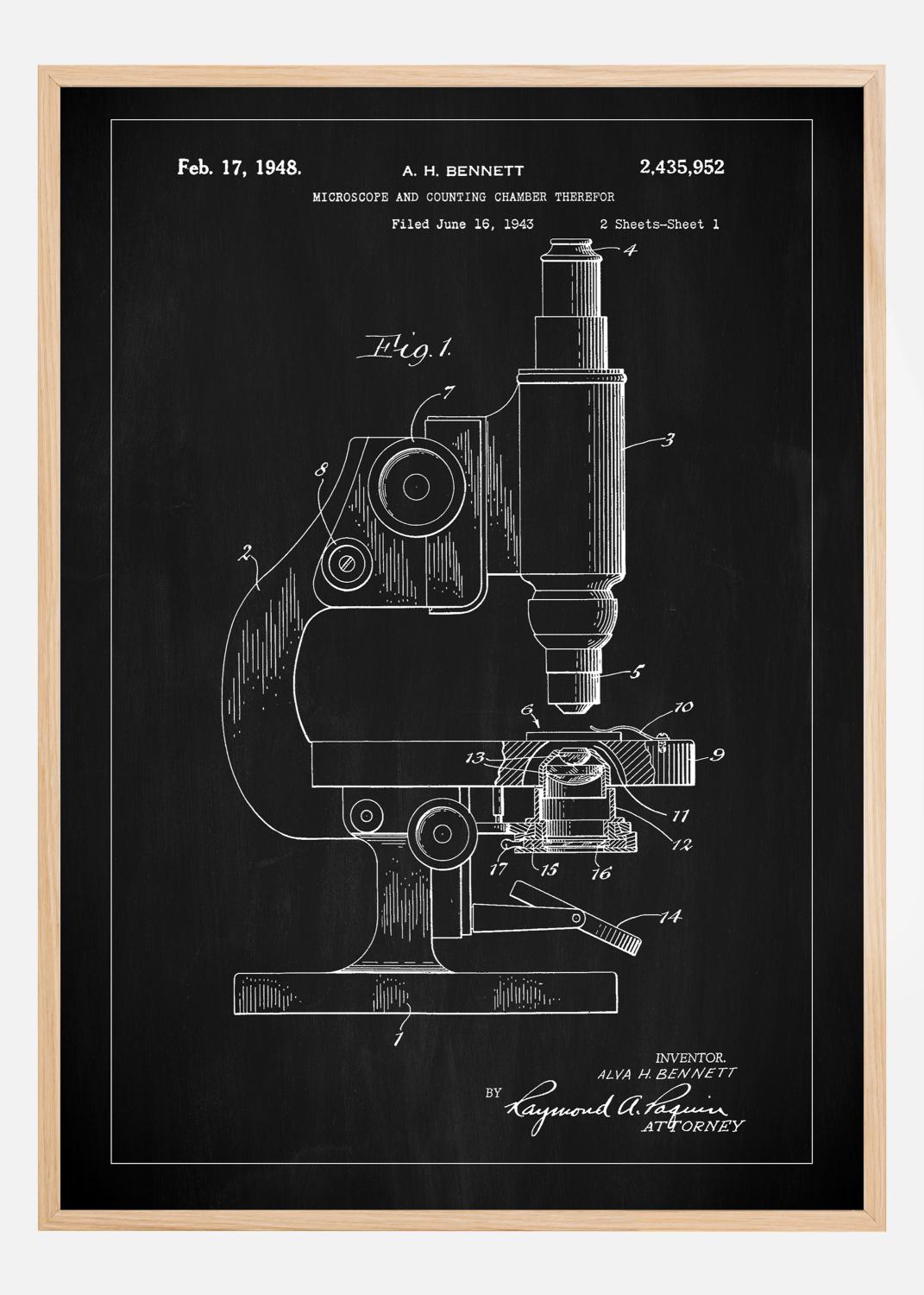 Product Image for Patent Print - Microscope - Black Poster (50x70 cm)
