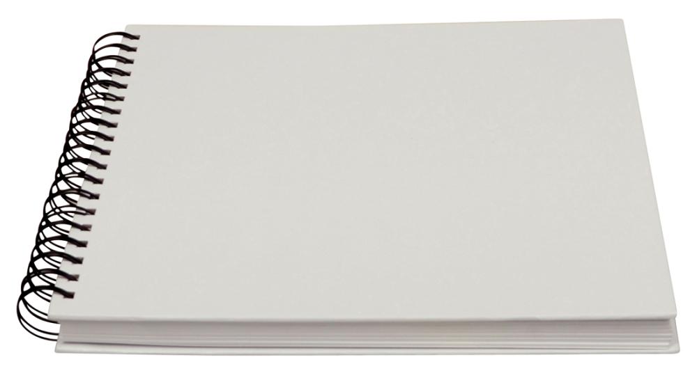 Quadratisches Spiralfotoalbum Weiß - 25x25 cm (80 Weiß Seiten / 40 Blatt)