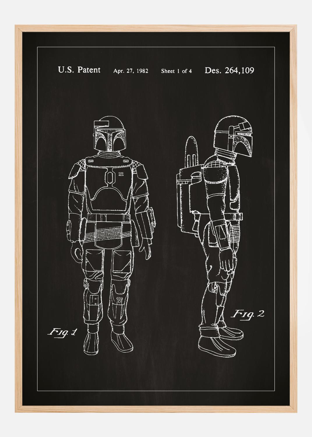 Product Image for Patentzeichnung - Star Wars - Boba Fett - Schwarz Poster (21x29.7 cm (A4))