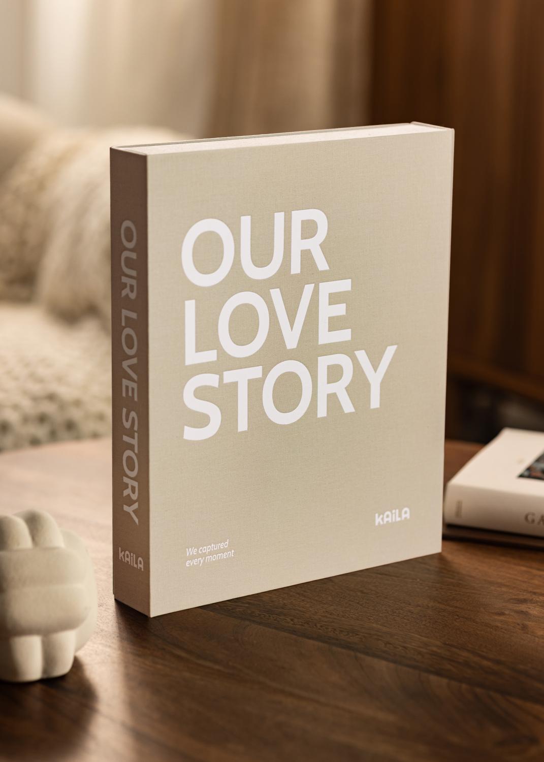 Product Image for KAILA OUR LOVE STORY Grey - Coffee Table Photo Album (60 Schwarze Seiten)