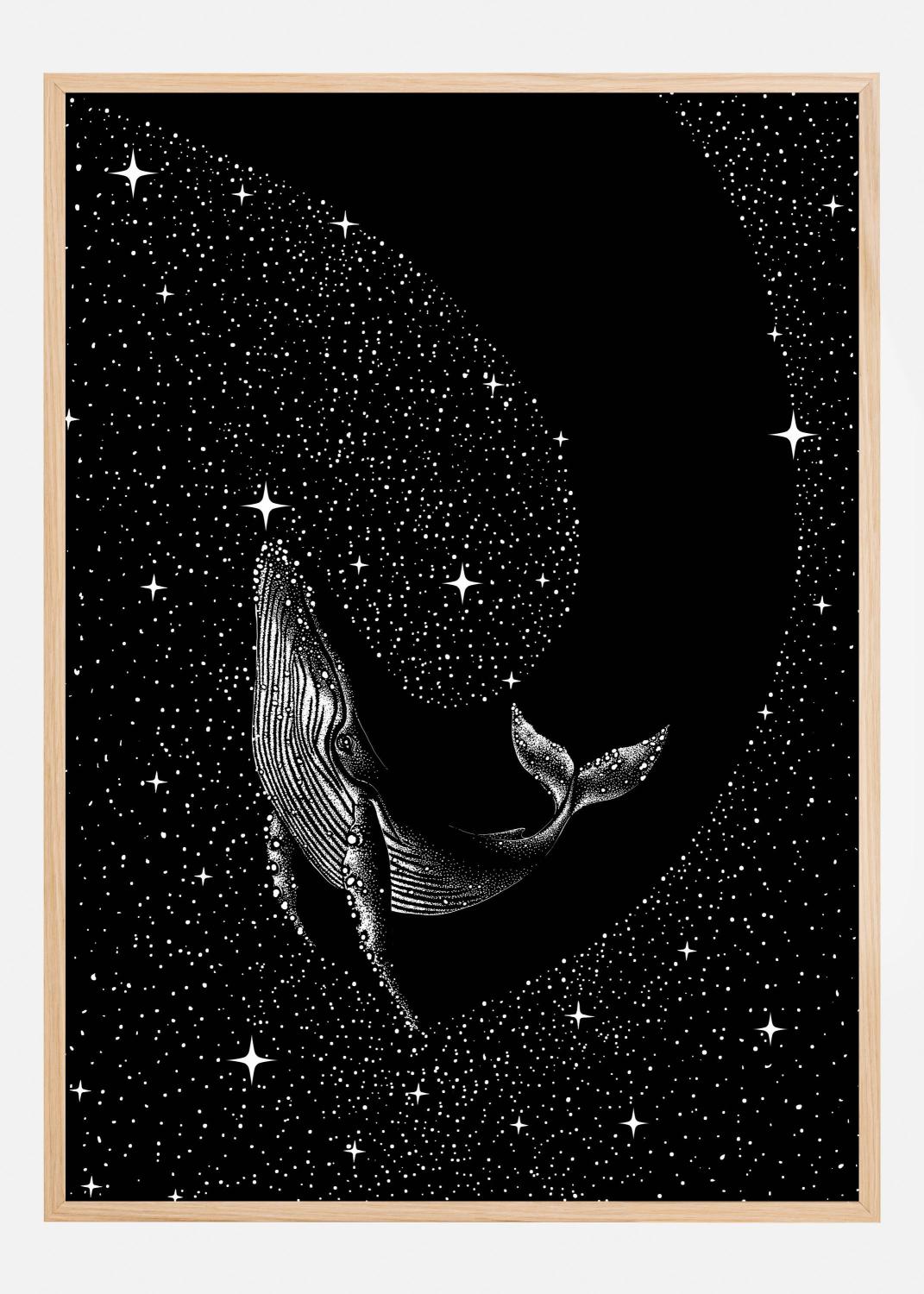 Product Image for Starry Whale (Black Version) Poster (21x29.7 cm (A4))