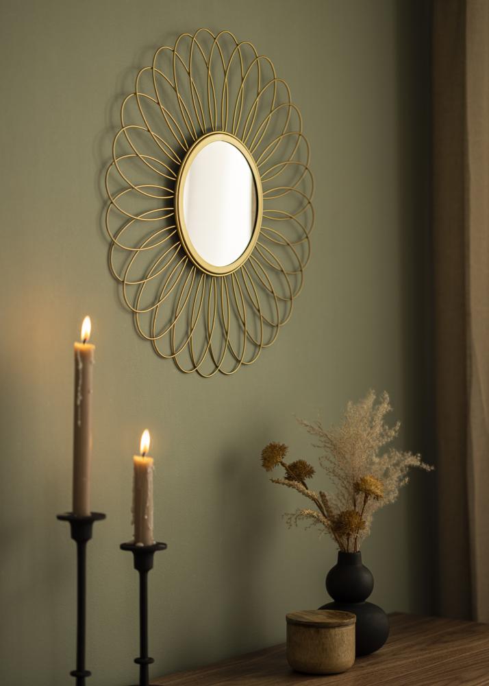 KAILA Spiegel Flower - Gold 50 cm Ø