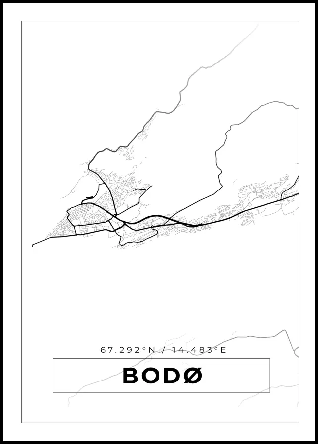 Map - Bodø - White