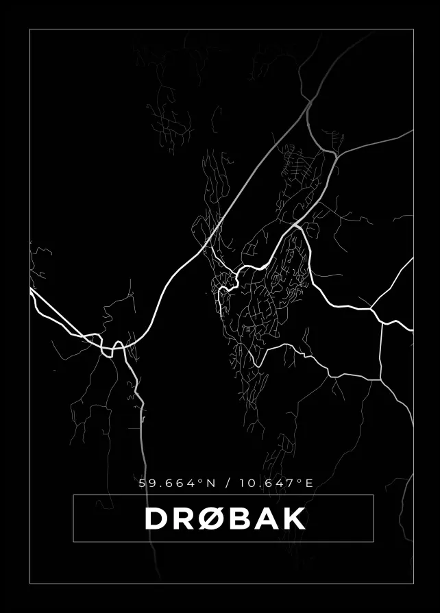 Map - Drøbak - Black