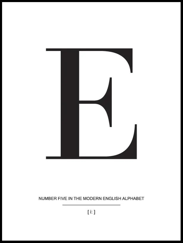 Letter E