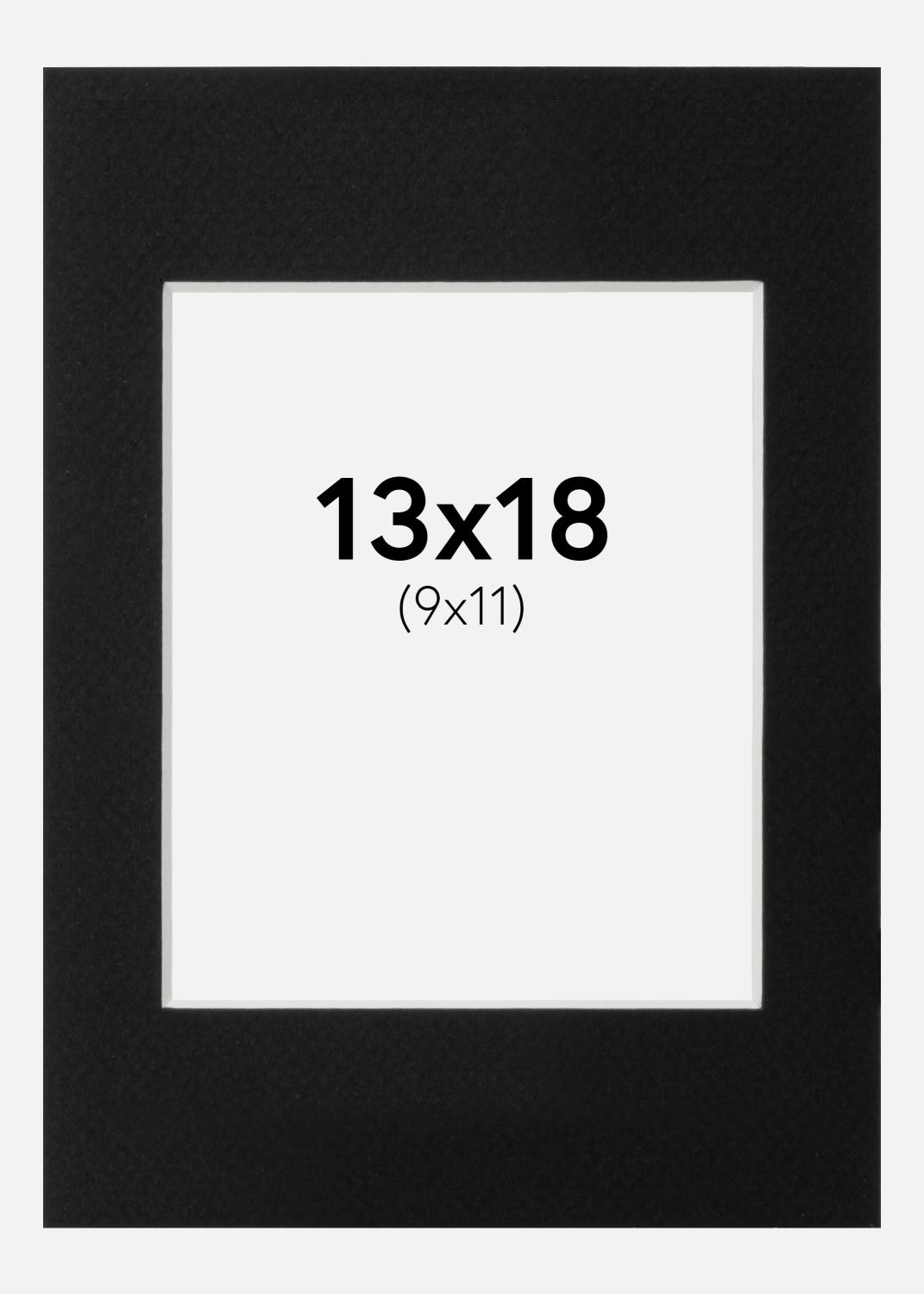 Product Image for Passepartout Schwarz Standard (weißer Kern) 13x18 cm (9x11)