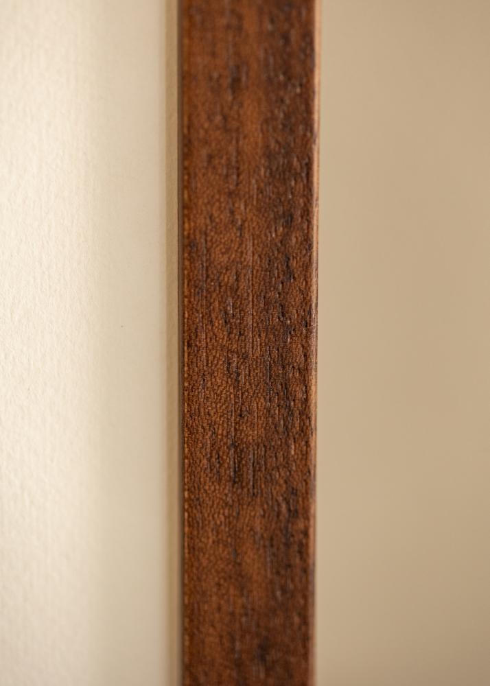 Rahmen Hermes Teak 60x90 cm - Passepartout Weiß 50x75 cm