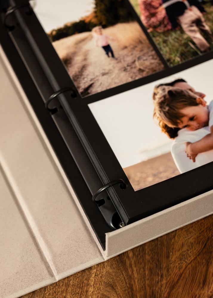 KAILA OUR LOVE STORY Grey - Coffee Table Photo Album (60 Schwarze Seiten)