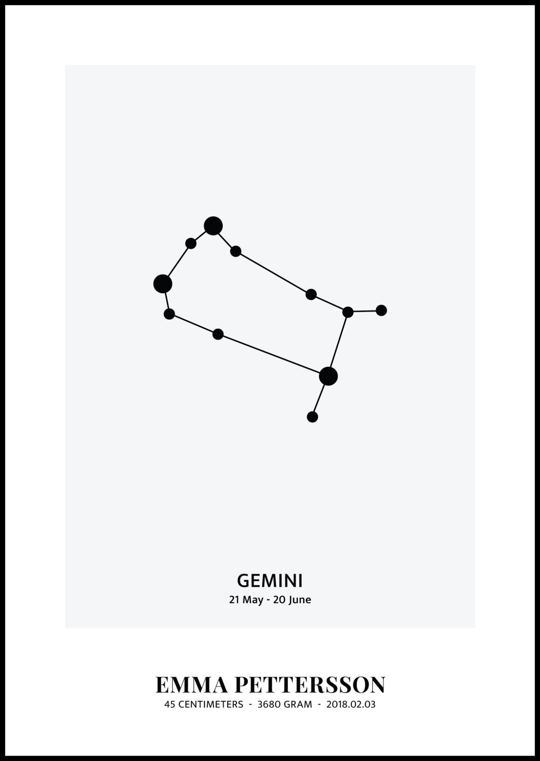 Product Image for Gemini - Star Signs (40x50 cm)