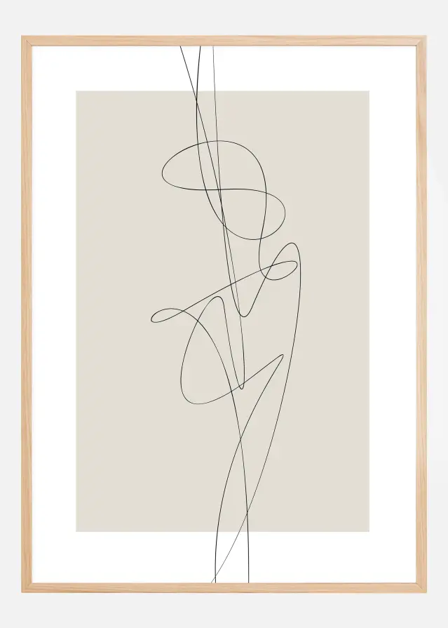 Beige Abstract Poster