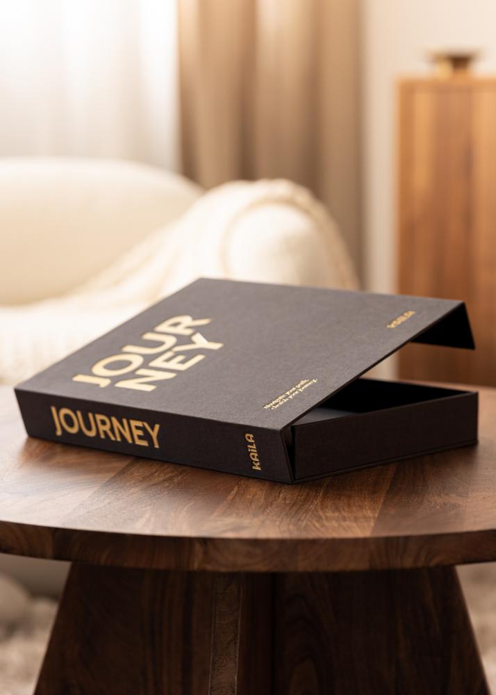 KAILA JOURNEY Black - Coffee Table Photo Album (60 Schwarze Seiten)