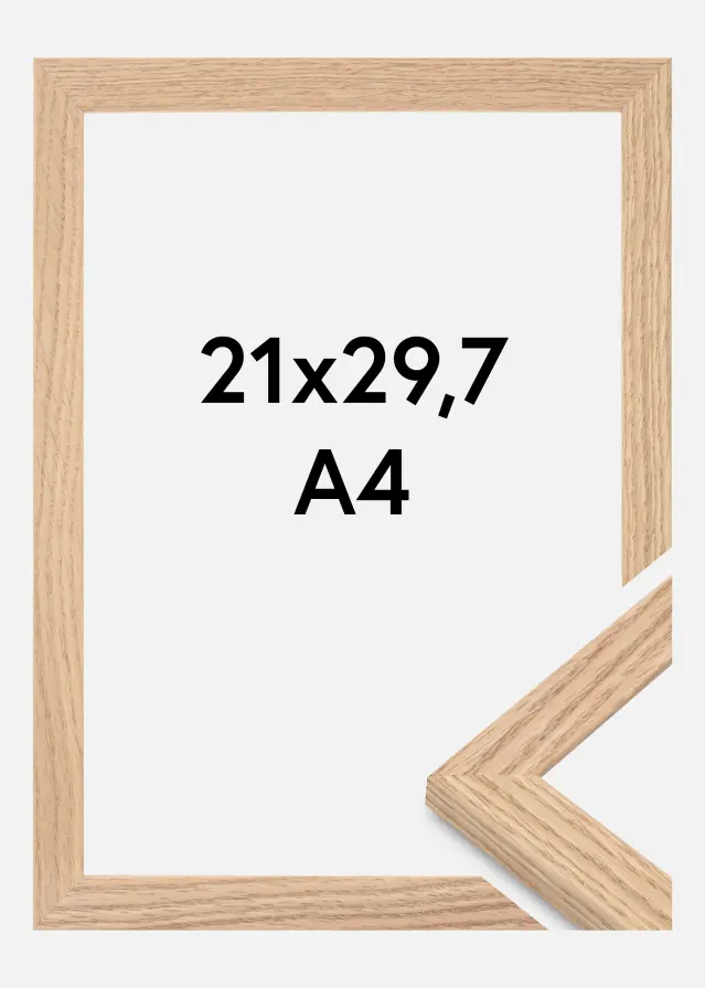 Rahmen Tidlös Acrylglas Massiv Eiche 21x29,7 cm (A4)