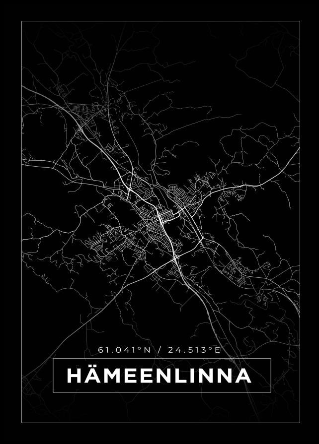 Map - Hämeenlinna - Black