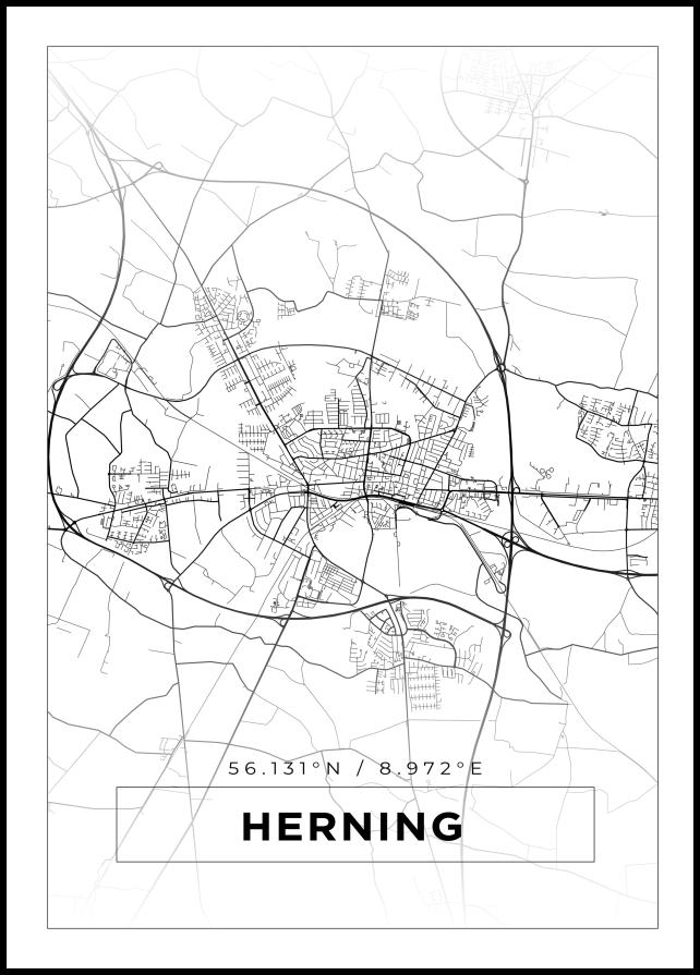 Map - Herning - White