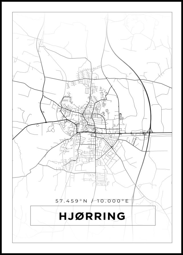 Map - Hjørring - White