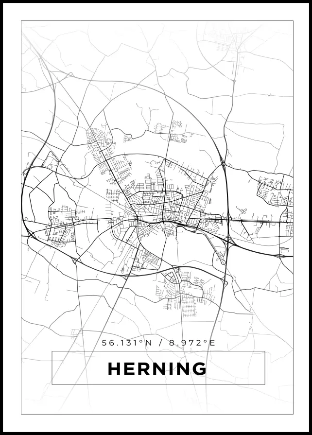 Map - Herning - White