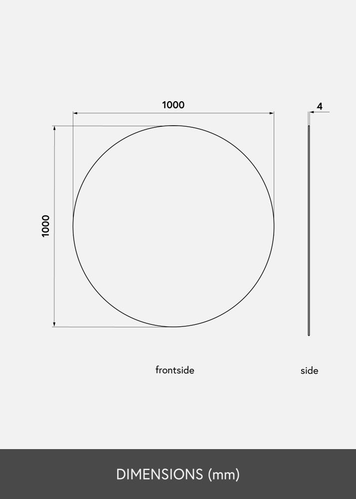 KAILA Runder Spiegel 100 cm Ø