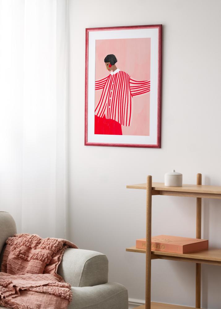 Rahmen Cornwall Acrylglas Dunkelrot 30x30 cm